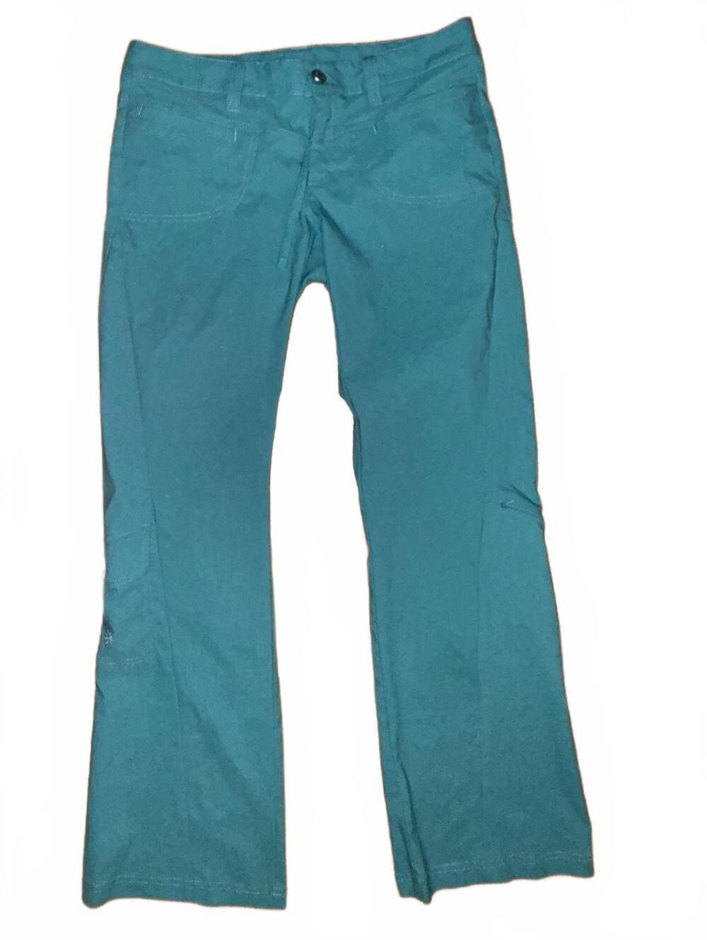 Athleta Dipper cargo pants turquoise blue Sz M/L? bright cottage see measurement